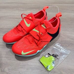 Size 9.5 - Nike Zoom Pole Vault Elite Bright Crimson Lime Blast NWOB